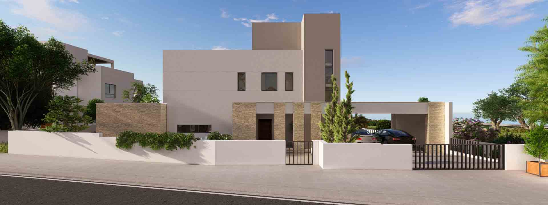 Villa Ariana exterior visualisation - front